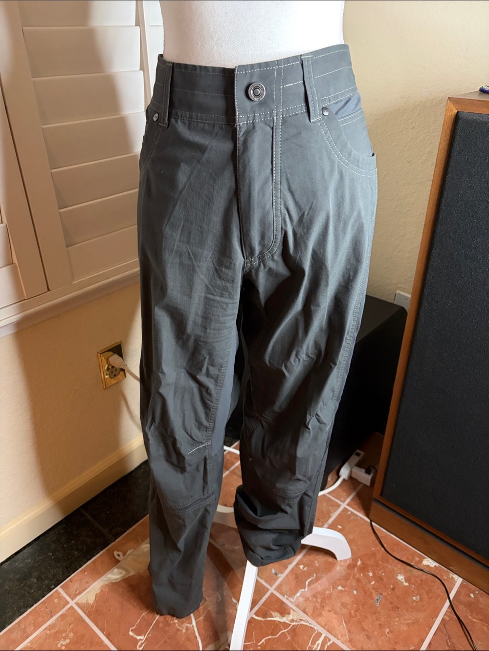 🩶👖Kuhl Radikl Hybrid 7 Pocket Zip Front Pants W/Stretch Sz 34X32